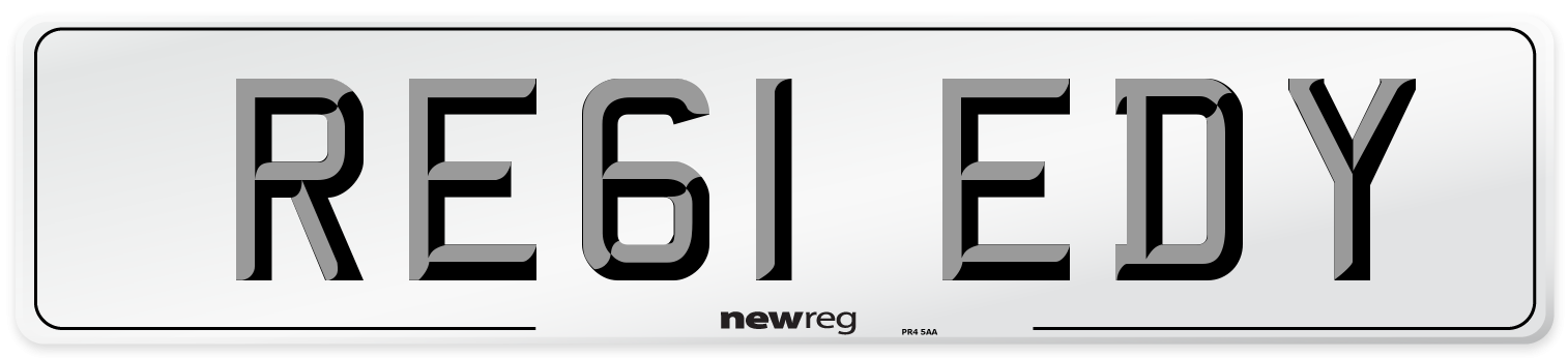 RE61 EDY Number Plate from New Reg